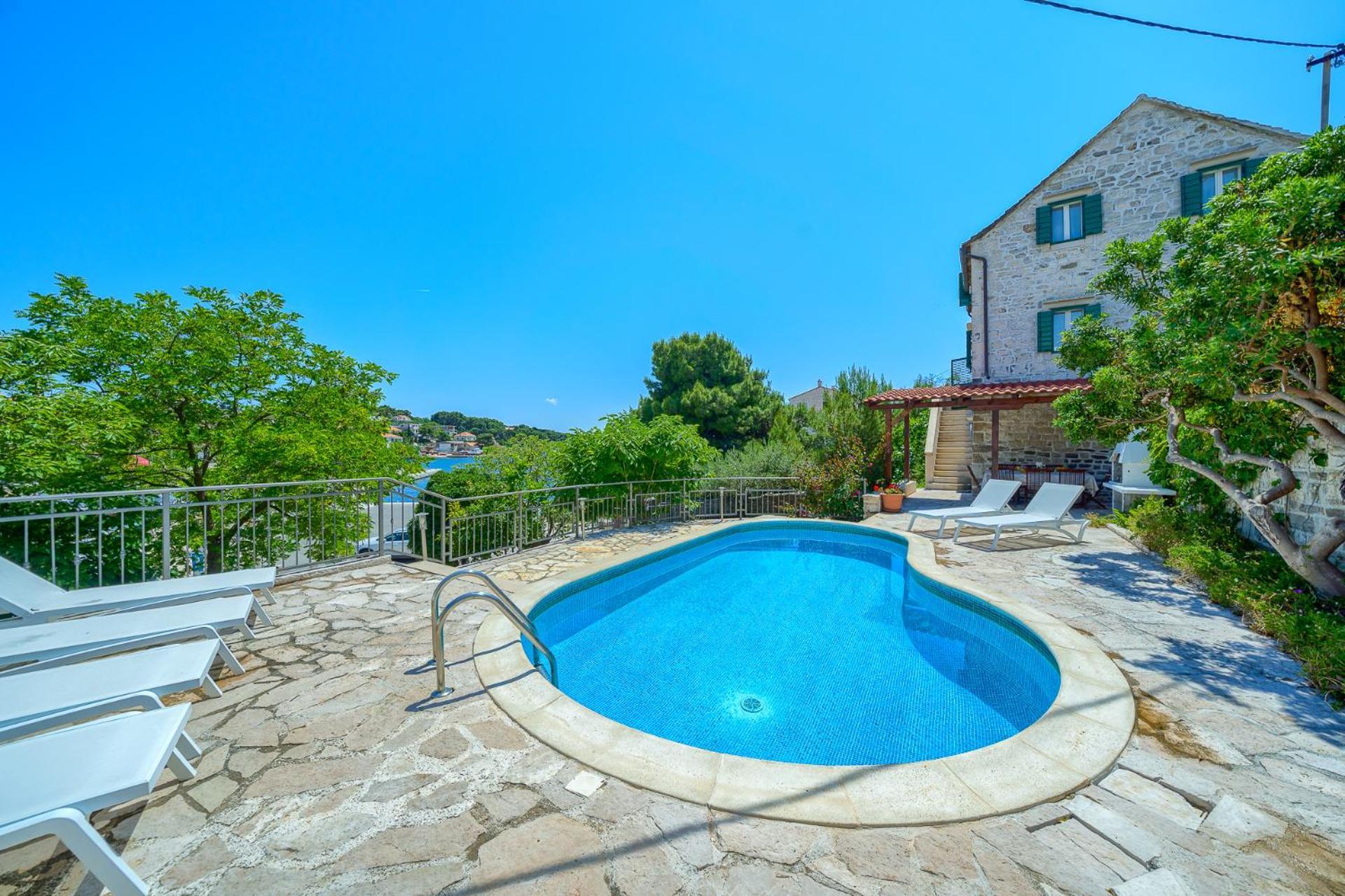 Villa Bonaca Perfect Location For A Holiday With Friends Or Family, Heated Pool Sumartin Bagian luar foto