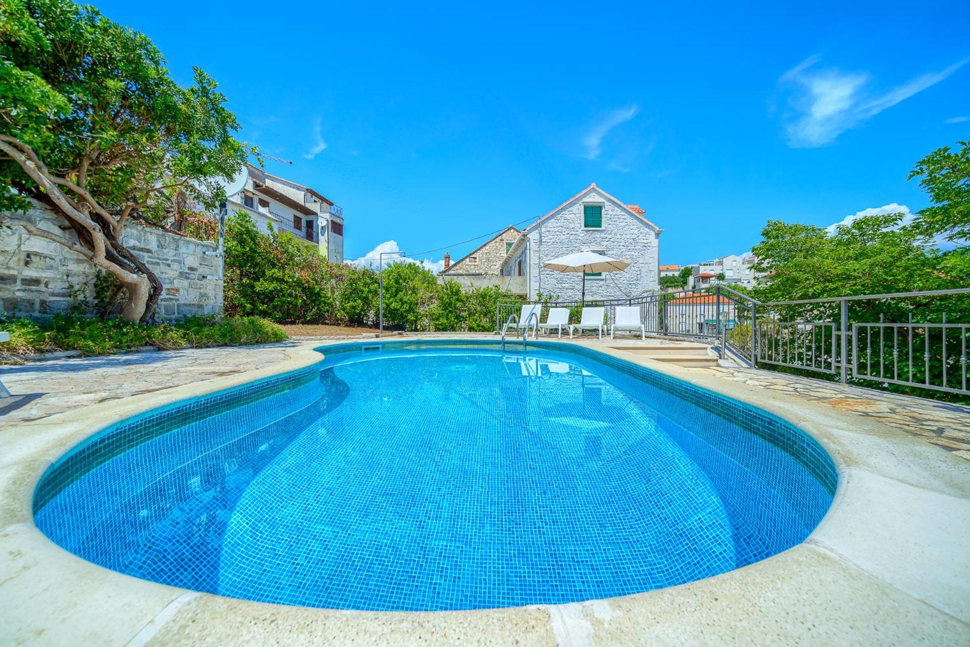 Villa Bonaca Perfect Location For A Holiday With Friends Or Family, Heated Pool Sumartin Bagian luar foto
