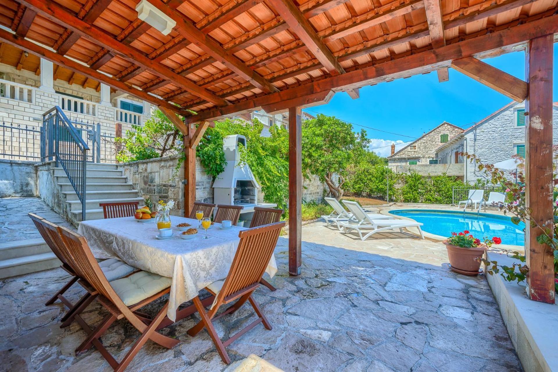 Villa Bonaca Perfect Location For A Holiday With Friends Or Family, Heated Pool Sumartin Bagian luar foto